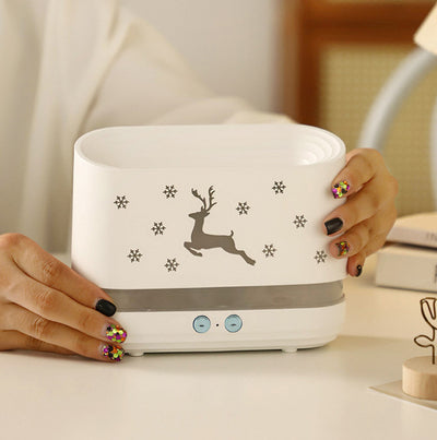 Elk Flame Humidifier & Aroma Diffuser – Silent Atmosphere Lamp for Home & Christmas Decor