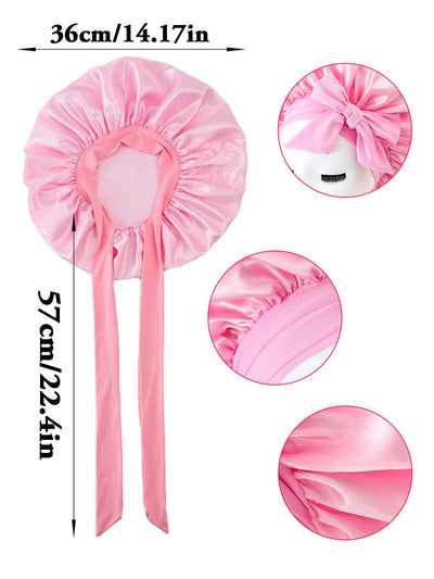 New Silk Bonnet For Sleeping | Women Satin Bonnet | For Any Type Hair With Tie Band