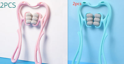 Multifunctional Six-Wheel Neck Massager Roller – Stress & Tension Relief
