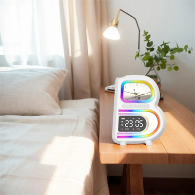 B-Shaped Bluetooth Speaker | Rhythm Lighting | Wireless Phone Charger
