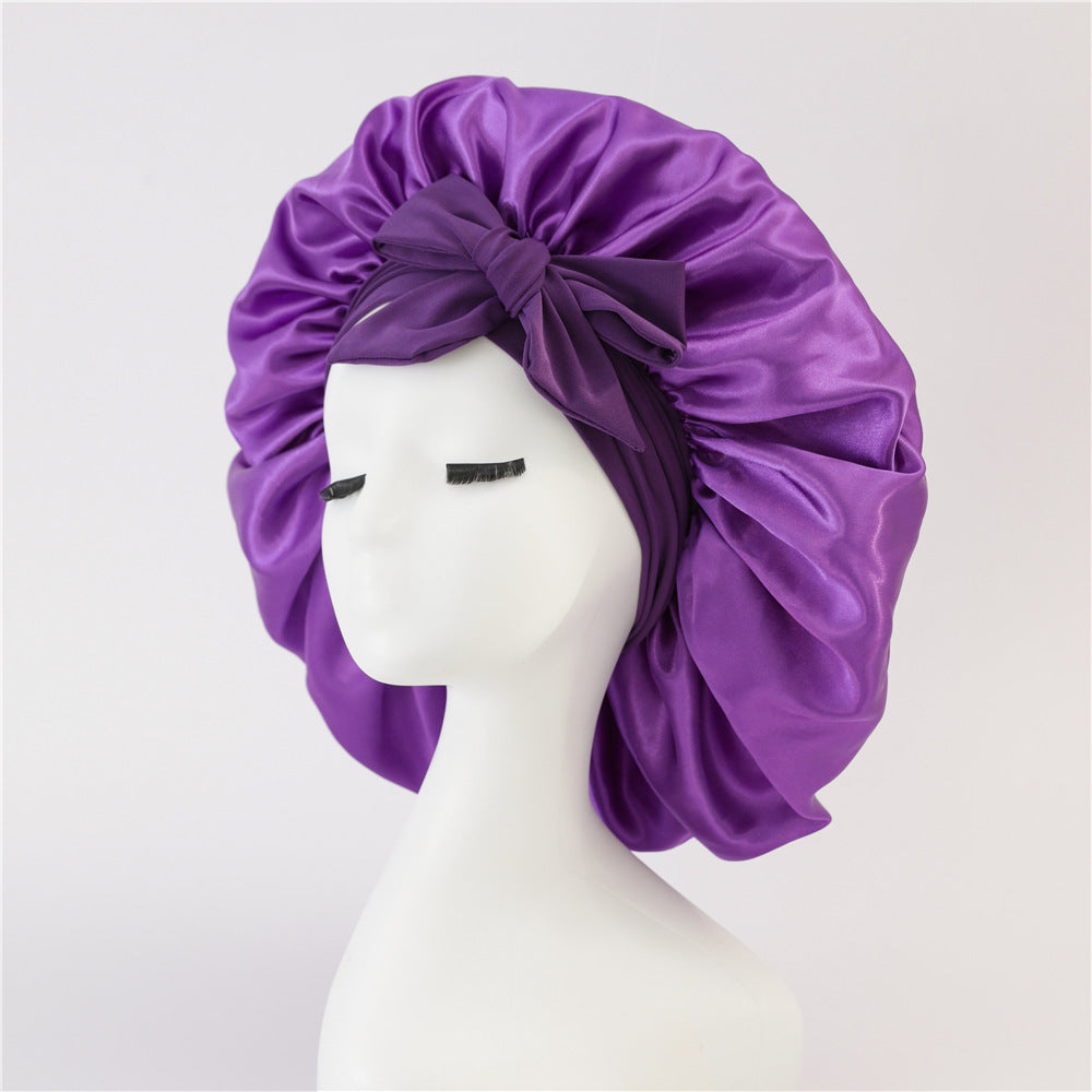 New Silk Bonnet For Sleeping | Women Satin Bonnet | For Any Type Hair With Tie Band