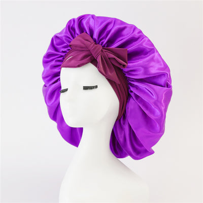 New Silk Bonnet For Sleeping | Women Satin Bonnet | For Any Type Hair With Tie Band
