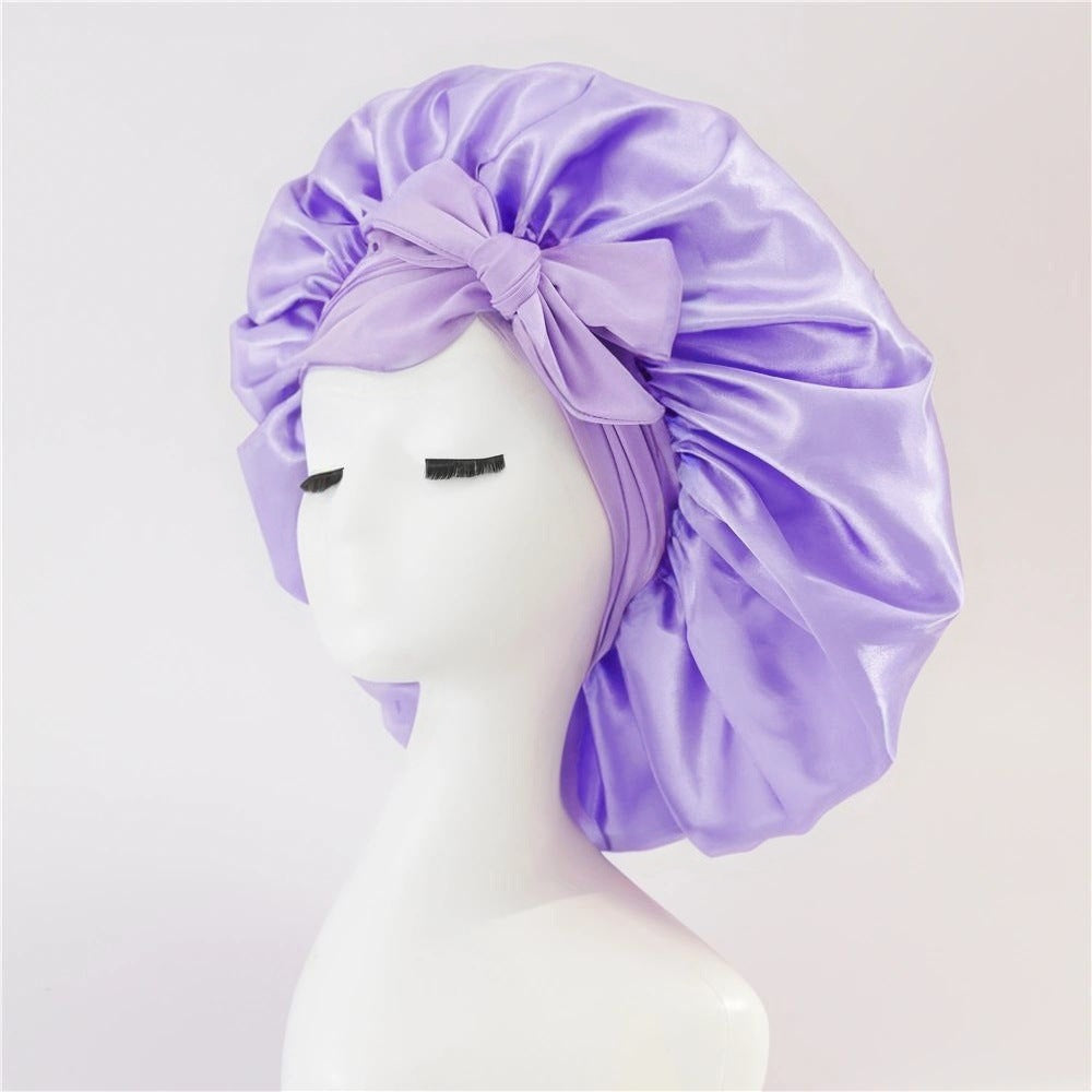 New Silk Bonnet For Sleeping | Women Satin Bonnet | For Any Type Hair With Tie Band