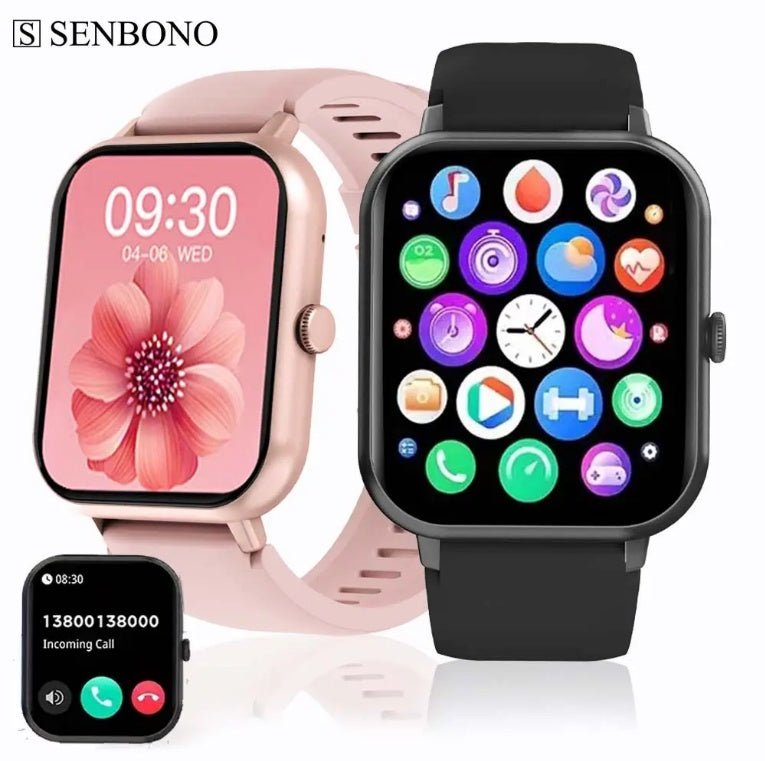 Square Smartwatch | BT | Call | Heart Rate | Sport Mode | Fitness Tracker | Waterproof | Men & Women | For IOS & Android