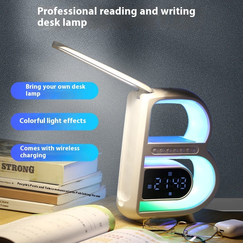 B-Shaped Bluetooth Speaker | Rhythm Lighting | Wireless Phone Charger
