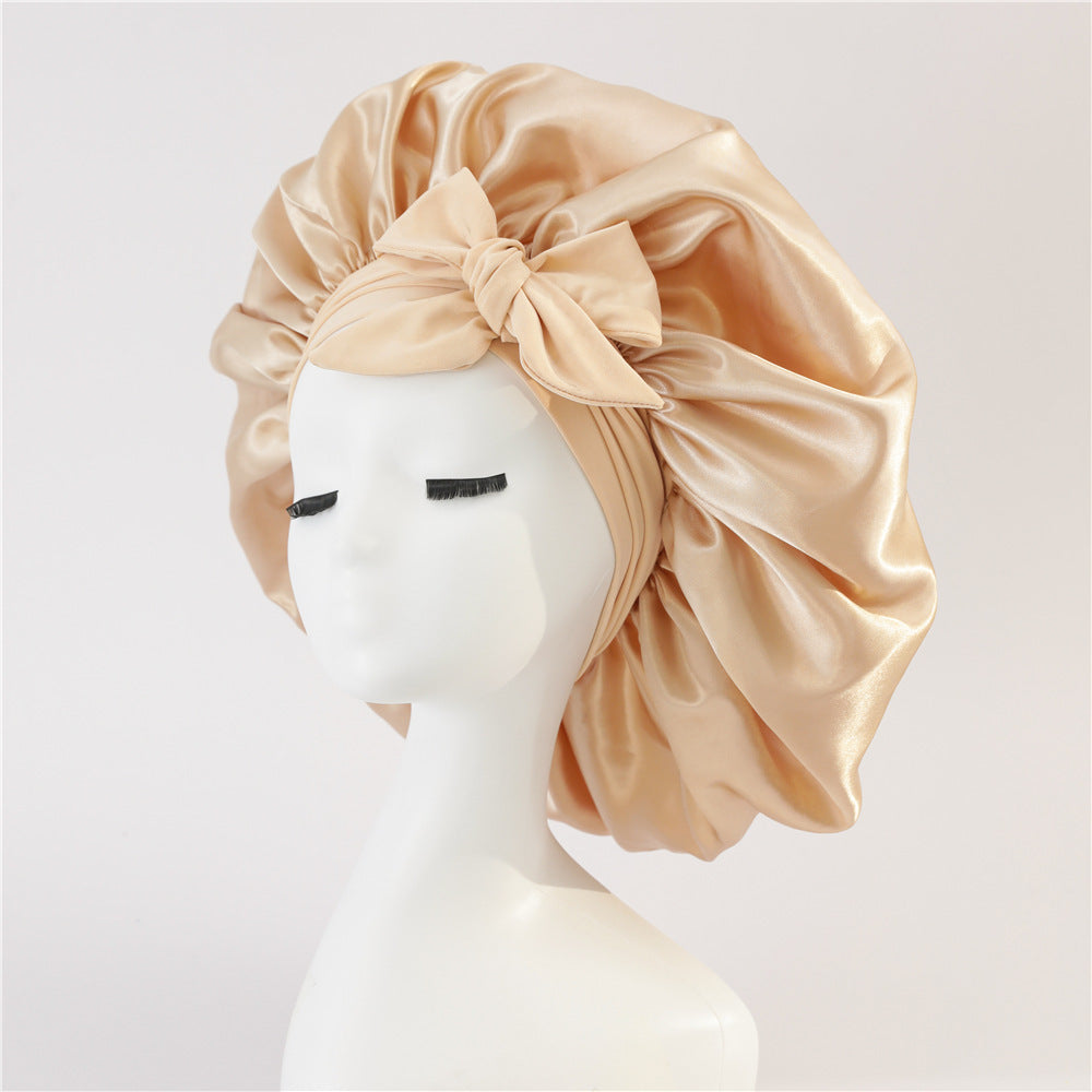 New Silk Bonnet For Sleeping | Women Satin Bonnet | For Any Type Hair With Tie Band