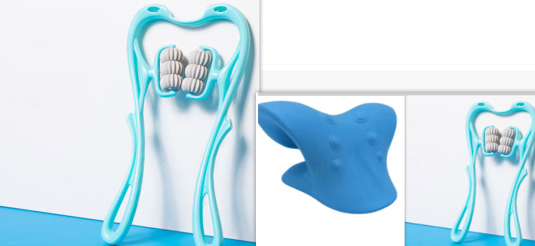 Multifunctional Six-Wheel Neck Massager Roller – Stress & Tension Relief