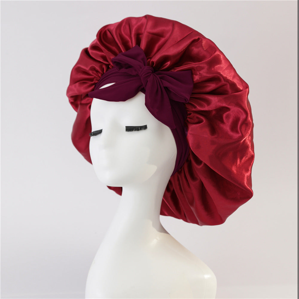 New Silk Bonnet For Sleeping | Women Satin Bonnet | For Any Type Hair With Tie Band