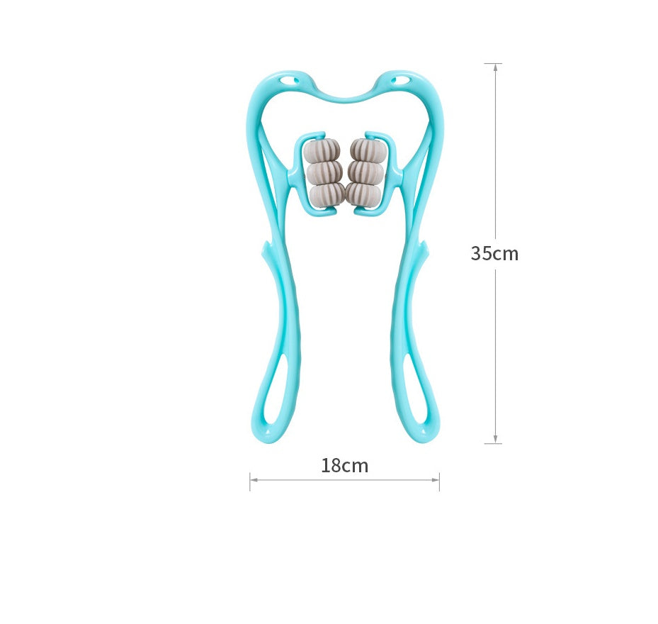 Multifunctional Six-Wheel Neck Massager Roller – Stress & Tension Relief