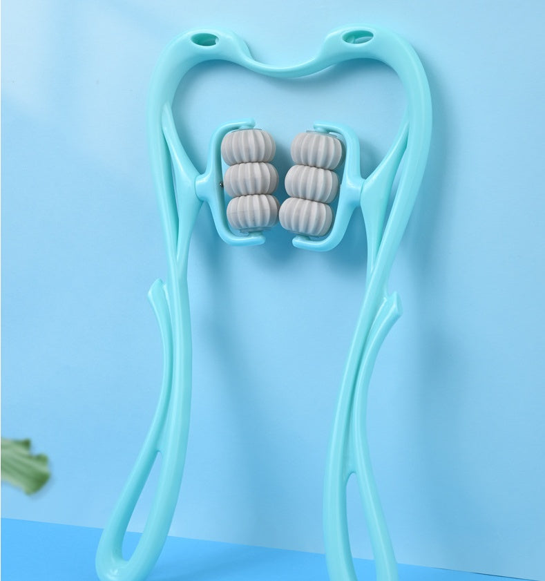 Multifunctional Six-Wheel Neck Massager Roller – Stress & Tension Relief