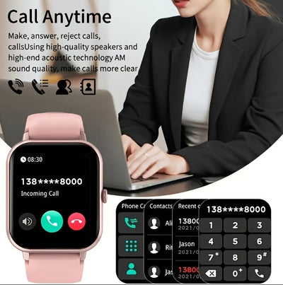 Square Smartwatch | BT | Call | Heart Rate | Sport Mode | Fitness Tracker | Waterproof | Men & Women | For IOS & Android