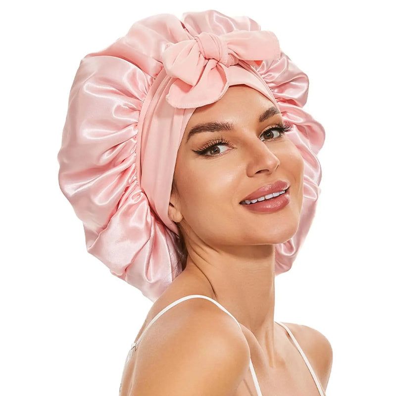 New Silk Bonnet For Sleeping | Women Satin Bonnet | For Any Type Hair With Tie Band