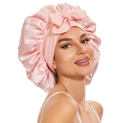 New Silk Bonnet For Sleeping | Women Satin Bonnet | For Any Type Hair With Tie Band