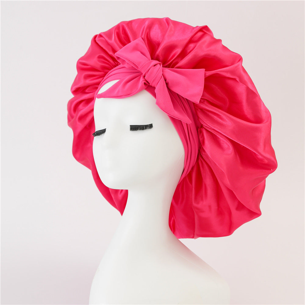 New Silk Bonnet For Sleeping | Women Satin Bonnet | For Any Type Hair With Tie Band
