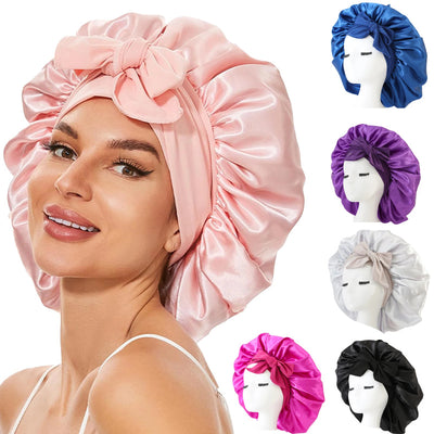 New Silk Bonnet For Sleeping | Women Satin Bonnet | For Any Type Hair With Tie Band