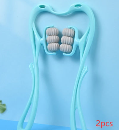 Multifunctional Six-Wheel Neck Massager Roller – Stress & Tension Relief