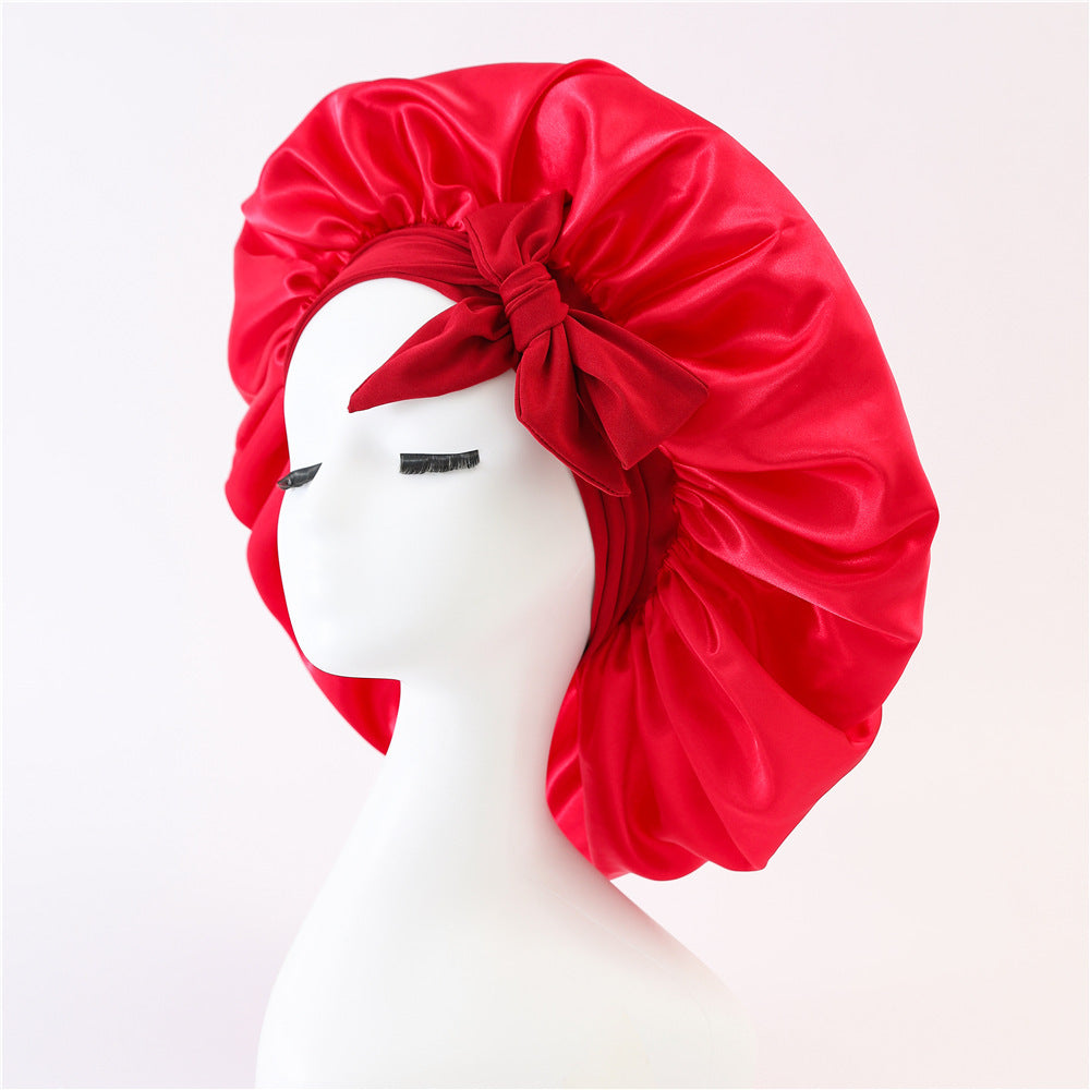 New Silk Bonnet For Sleeping | Women Satin Bonnet | For Any Type Hair With Tie Band